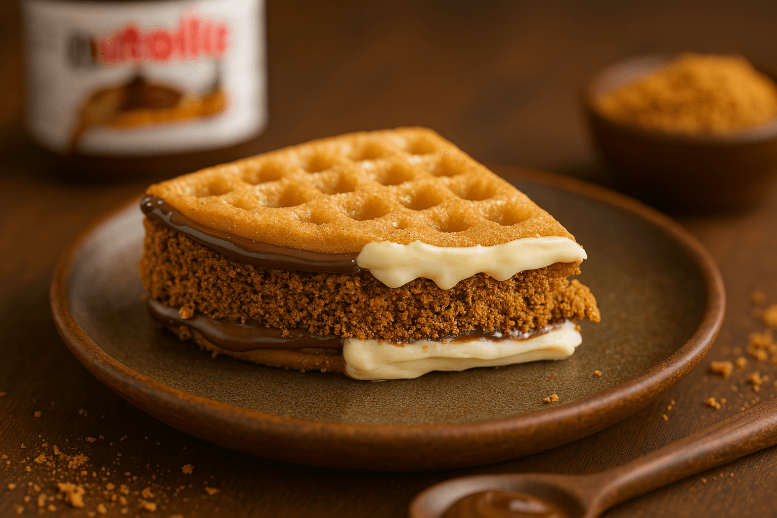 Mint Cookie Crunch Waffle Sandwich